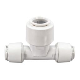 FloPlast FloFit+ Plastic Push-Fit Reducing Tee 15mm x 15mm x 22mm