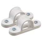 Deta TTE uPVC Spacer Bar Saddles 20mm White 2 Pack