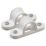 Deta TTE uPVC Spacer Bar Saddles 20mm White 2 Pack