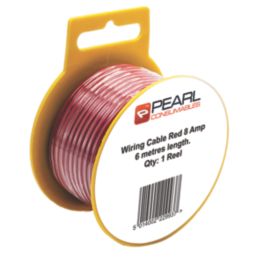 Pearl Consumables 8A 1mm² Automotive Cable 6m Coil Red