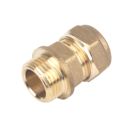 Flomasta  Brass Compression Adapting Male Coupler 15mm x 1/2"