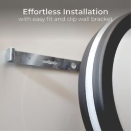 Luceco Circulus Outdoor Round LED Bulkhead Black 16/20/24W 2650/2750/2900lm