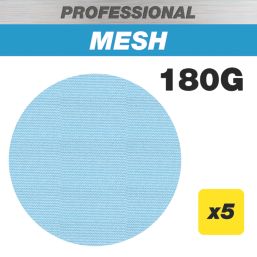 Trend Pro Mesh AB/150/180P 180 Grit Mesh Wood, Paint, Plastic, Filler, Plaster & Metal Random Orbital Sanding Discs 150mm 5 Pack