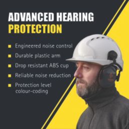JSP Sonis Compact Mounted Ear Defenders 31dB SNR