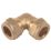 Midbrass  Brass Compression Equal 90° Elbow 1/2" 2 Pack