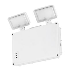 Aurora  Indoor & Outdoor Non-Maintained Emergency Rectangular LED Twin Spot Bulkhead w/Self-Test White 5W 400lm