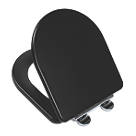 Croydex Iseo Soft-Close with Quick-Release Toilet Seat Moulded Wood Black