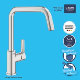 Grohe QuickFix Start  U-Spout Kitchen Tap Supersteel