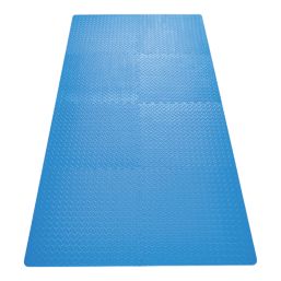 Essentials  Interlocking Floor Tiles Blue 10mm 8 Pack