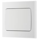British General 900 Series 20A 16AX 1-Gang 2-Way Wide Rocker Switch  White