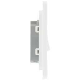British General Evolve 20A 16AX 1-Gang 2-Way Light Switch  Pearlescent White with White Inserts