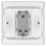 British General Evolve 20A 16AX 1-Gang 2-Way Light Switch  Pearlescent White with White Inserts