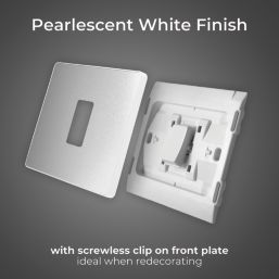 British General Evolve 20A 16AX 1-Gang 2-Way Light Switch  Pearlescent White with White Inserts