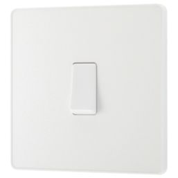 British General Evolve 20A 16AX 1-Gang 2-Way Light Switch  Pearlescent White with White Inserts