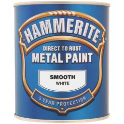 Hammerite 750ml White Smooth Anti Corrosive Metal Paint