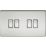 Knightsbridge  10AX 4-Gang 2-Way Light Switch  Polished Chrome