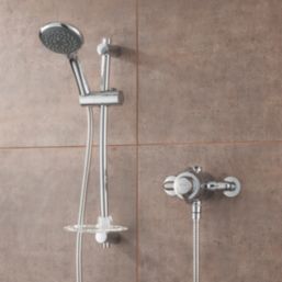 Triton Verne Rear-Fed Exposed Chrome Thermostatic Mixer Shower Flexible -  Screwfix