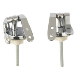 Essentials  Toilet Seat Hinges Chrome 2 Pack