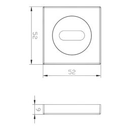 Cooke & Lewis Lormel Standard Escutcheon (Pair) Matt Black 52mm