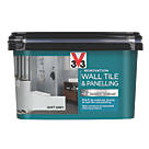V33 Renovation Wall Tile & Panelling Paint Satin Soft Grey 2Ltr