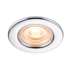 Saxby CosmosEco V3 Fixed  Fire Rated LED Recessed Downlights Chrome 6W 500lm 6 Pack