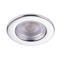 Saxby CosmosEco V3 Fixed  Fire Rated LED Recessed Downlights Chrome 6W 500lm 6 Pack