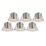 Saxby CosmosEco V3 Fixed  Fire Rated LED Recessed Downlights Chrome 6W 500lm 6 Pack