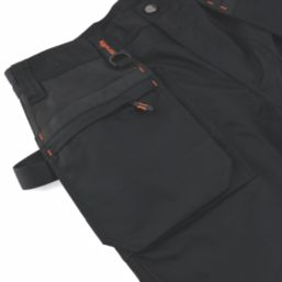 Scruffs Worker Plus Holster Work Trousers Black 38" W 28" L