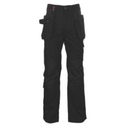Scruffs Worker Plus Holster Work Trousers Black 38" W 28" L