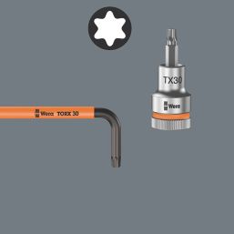 Wera L-Keys Metric & TX Multicolour Bore-Hole Key Set 9 Pieces