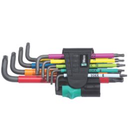 Wera L-Keys Metric & TX Multicolour Bore-Hole Key Set 9 Pieces