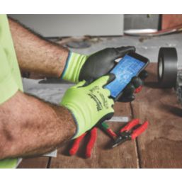 Milwaukee Hi-Vis Cut Level 2/B Gloves Fluorescent Yellow X Large