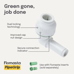 Flomasta  Plastic Push-Fit Equal 90° Stem Elbow 22mm