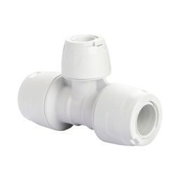 Hep2O  Plastic Push-Fit Reducing Keyless Tee 15mm x 15mm x 10mm