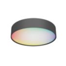 Calex  RGB & White LED Smart Fabric Ceiling Light Black 16W 750lm
