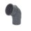 FloPlast MiniFlo 112.5° Round Offset Downpipe Bend Anthracite Grey 50mm