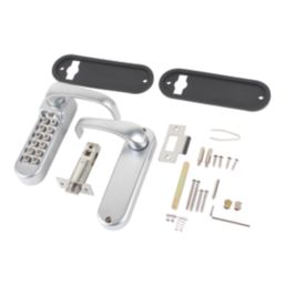 Smith & Locke  Push-Button Lock w/ Handles  60mm Silver