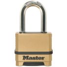 Master Lock Excell Weatherproof  Combination  Padlock Brass 56mm