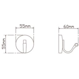 Ormara Bathroom Hook Chrome-Plated