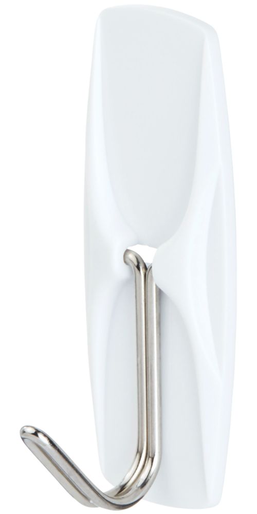 Command White SelfAdhesive Medium Wire Hooks 7 Pack Screwfix