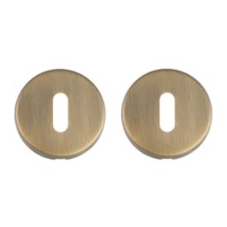 Eclipse  Fire Rated Standard Escutcheon (Pair) Antique Brass 52mm