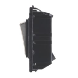 Contactum  20AX Grid SP Control Switch Brushed Steel with Neon with Black Inserts