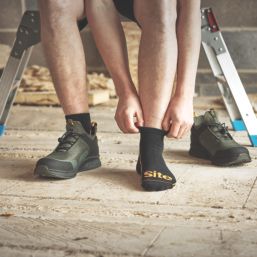 Site Willstrop Work Trainer Socks Black 7-11 5 Pack