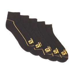 Site Willstrop Work Trainer Socks Black 7-11 5 Pack