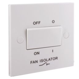 British General 900 Series 10A 1-Gang 3-Pole Fan Isolator Switch White