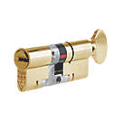 Yale Fire Rated 3 Star Thumbturn Platinum Euro Profile Cylinder 40-40 (80mm) Brass