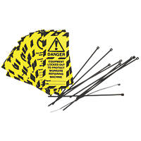 'Danger, Equipment Locked out' Safety Maintenance Tags 10 Pack