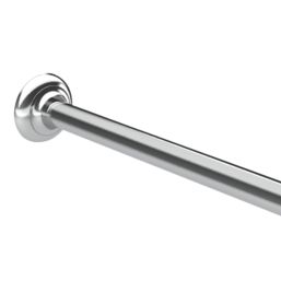 Croydex Tube Shower Rail Aluminium Chrome 1400-2600mm