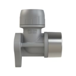 PolyPlumb Enhanced  Plastic Push-Fit Equal 90° Wallplate Elbow 15mm