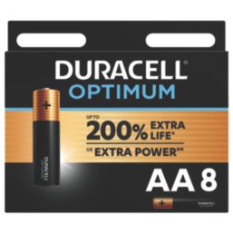 Duracell Optimum AA 1.5V Alkaline Batteries 8 Pack